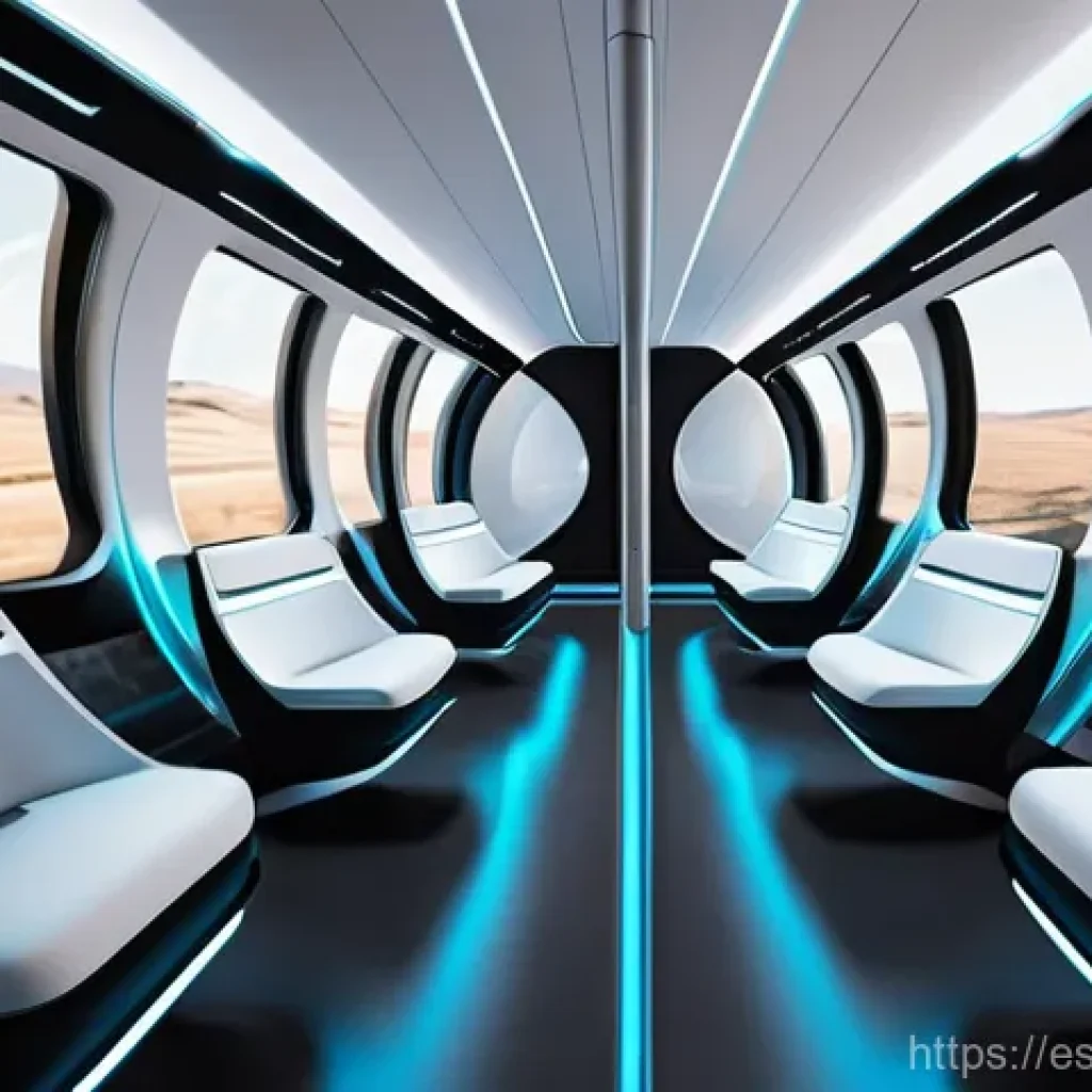 하이퍼루프 개발과 지역 경제 발전 - **Futuristic Hyperloop Capsule Interior, European High-Speed Travel.**
    A highly detailed, ultra-...