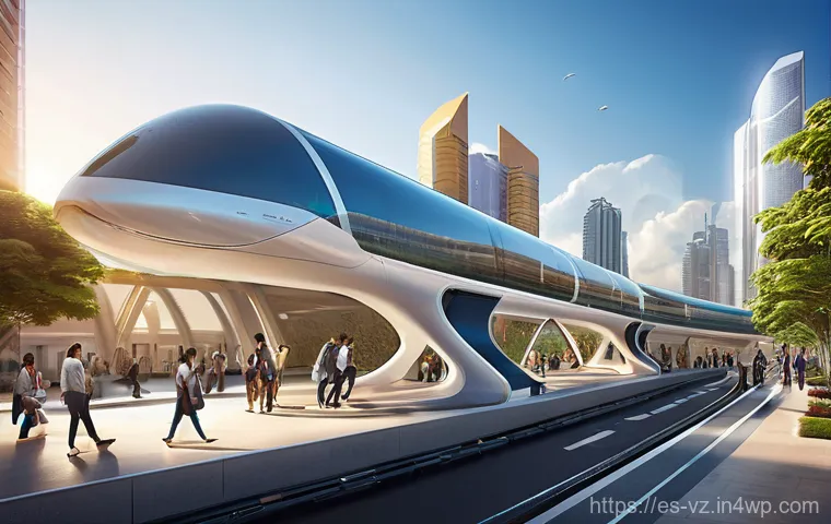 하이퍼루프 개발과 지역 경제 발전 - **Futuristic Hyperloop Capsule Interior, European High-Speed Travel.**
    A highly detailed, ultra-...