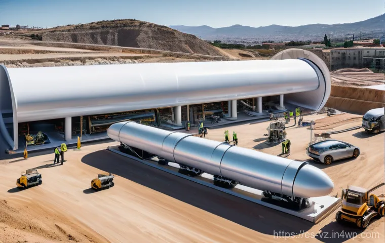 하이퍼루프 교통의 프랜차이즈 모델 사례 - Collaborative Construction of a Futuristic Hyperloop Station in Spain**
A panoramic, high-angle sho...