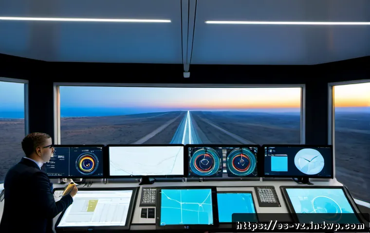 하이퍼루프 시스템의 운영 효율성 분석 - Photorealistic hyperloop operations control center in Madrid, Spain, a diverse team of engineers mon...